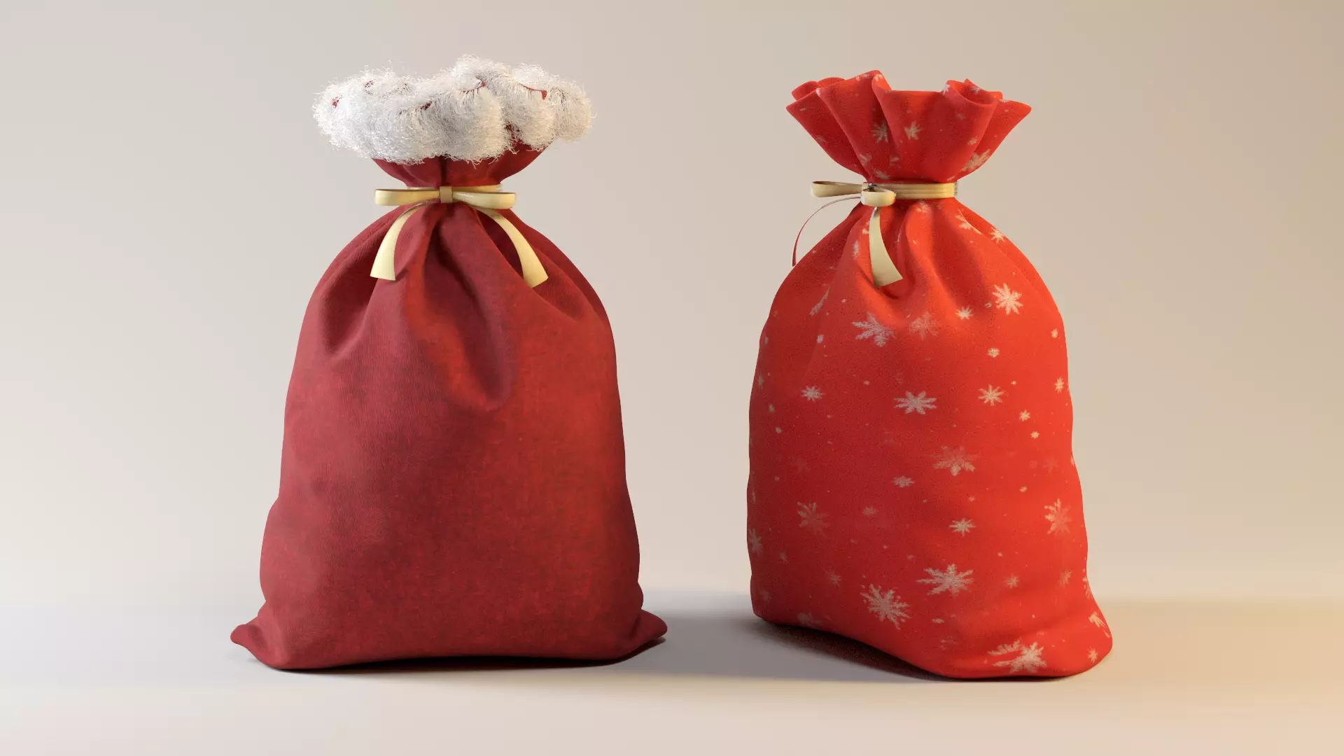 SANTA GIFT BAG Low-poly 3D model_6