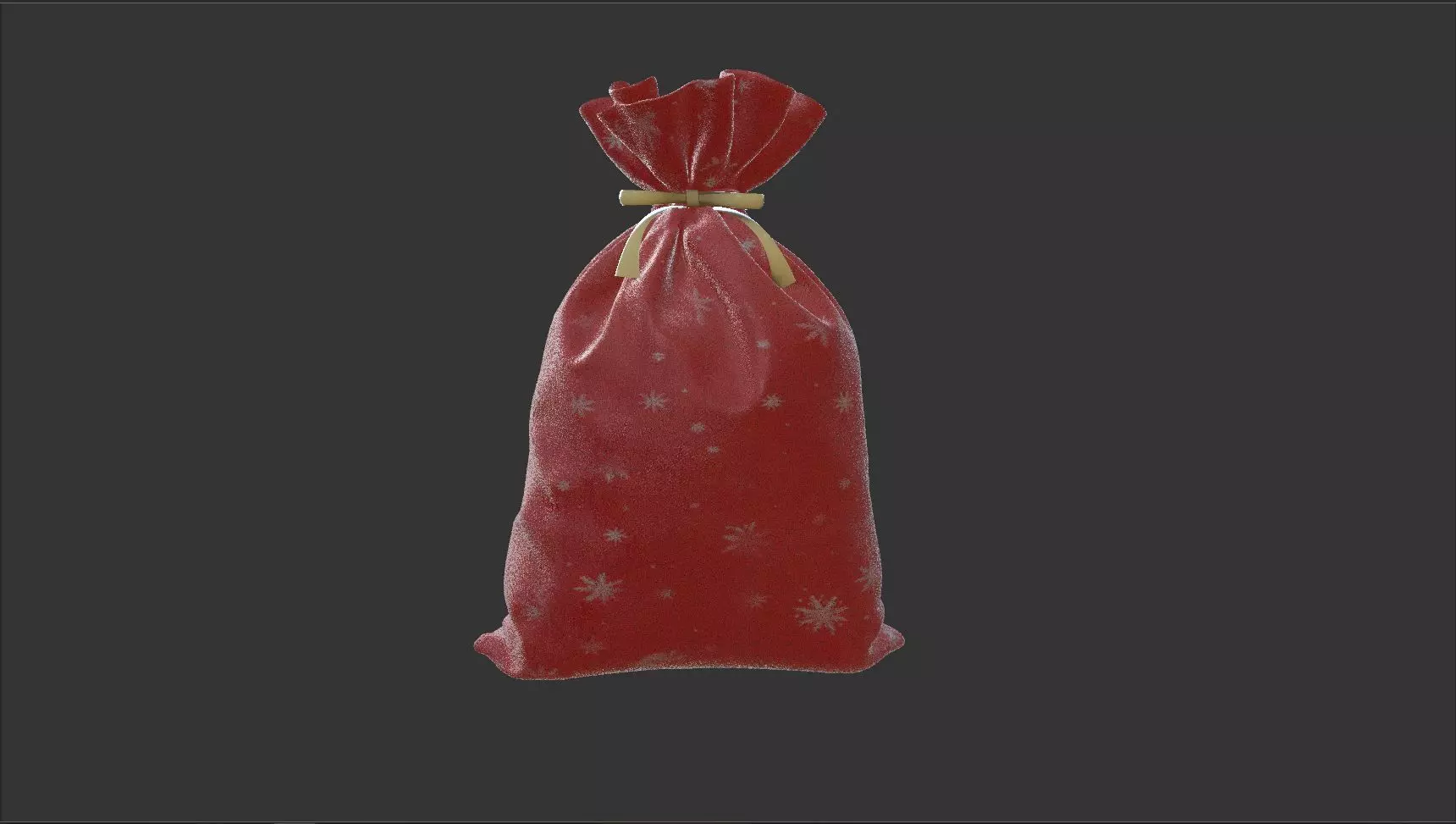 SANTA GIFT BAG Low-poly 3D model_9