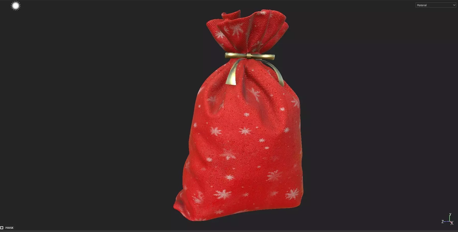 SANTA GIFT BAG Low-poly 3D model_14