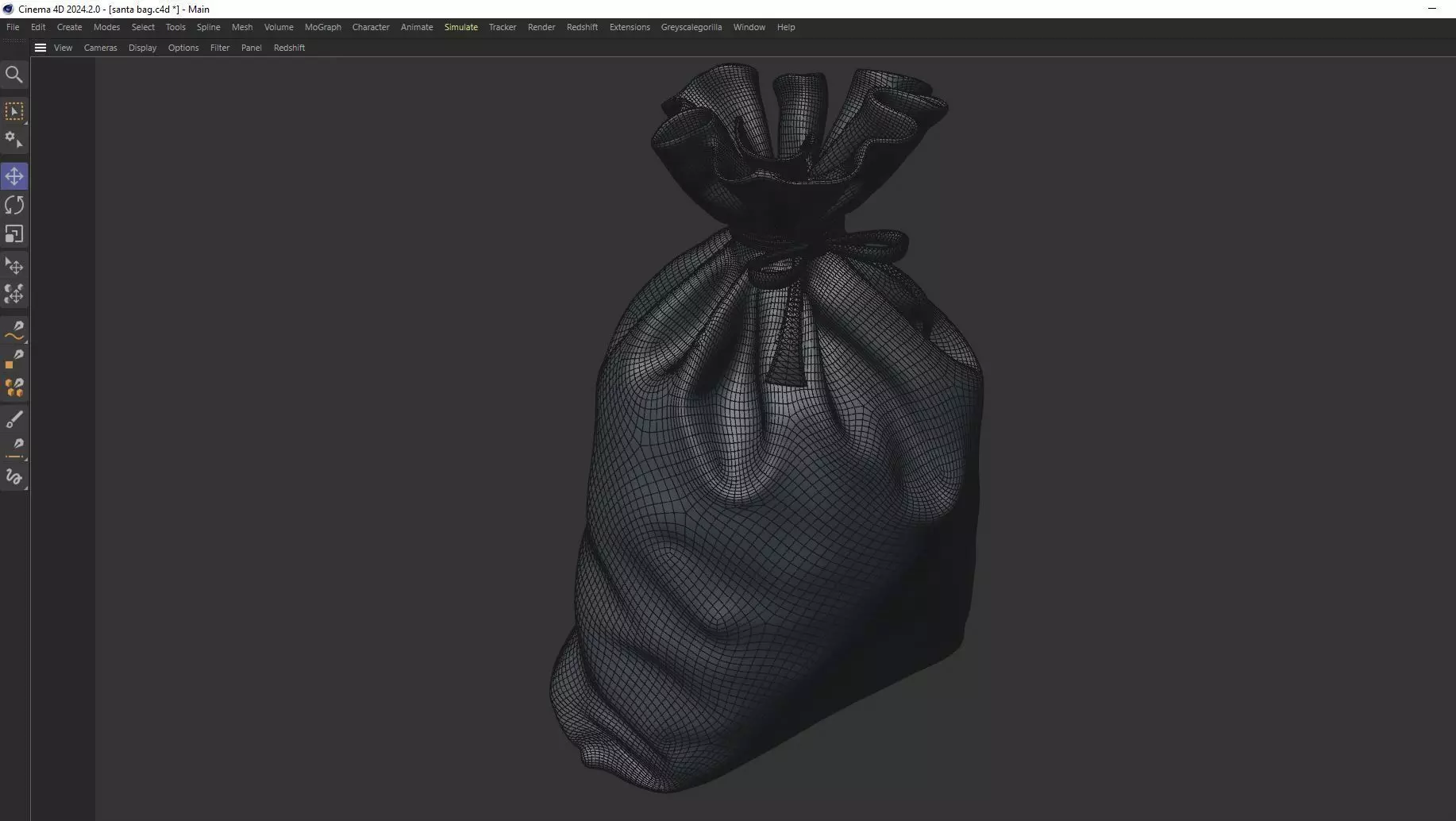 SANTA GIFT BAG Low-poly 3D model_12