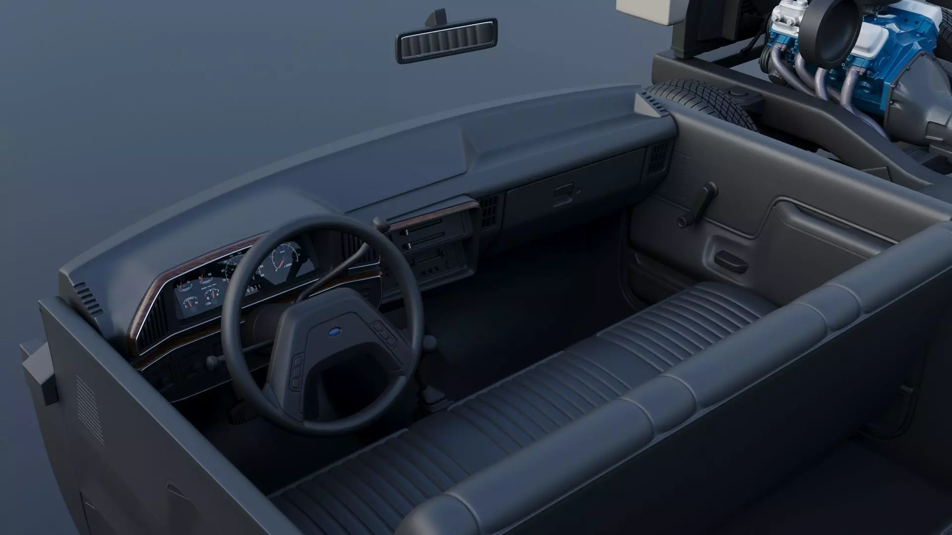 Pickup Truck F-350 Crew Cab Dually 1987 3D print model_26