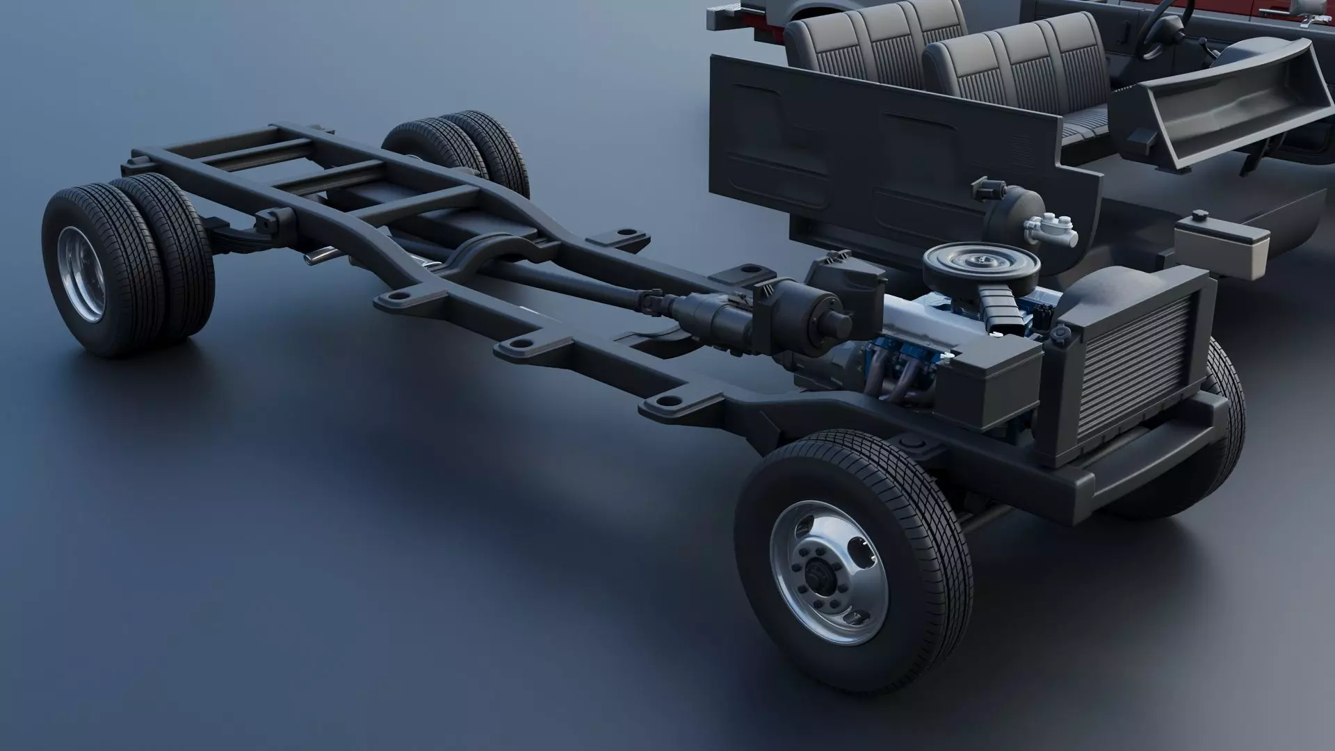 Pickup Truck F-350 Crew Cab Dually 1987 3D print model_29