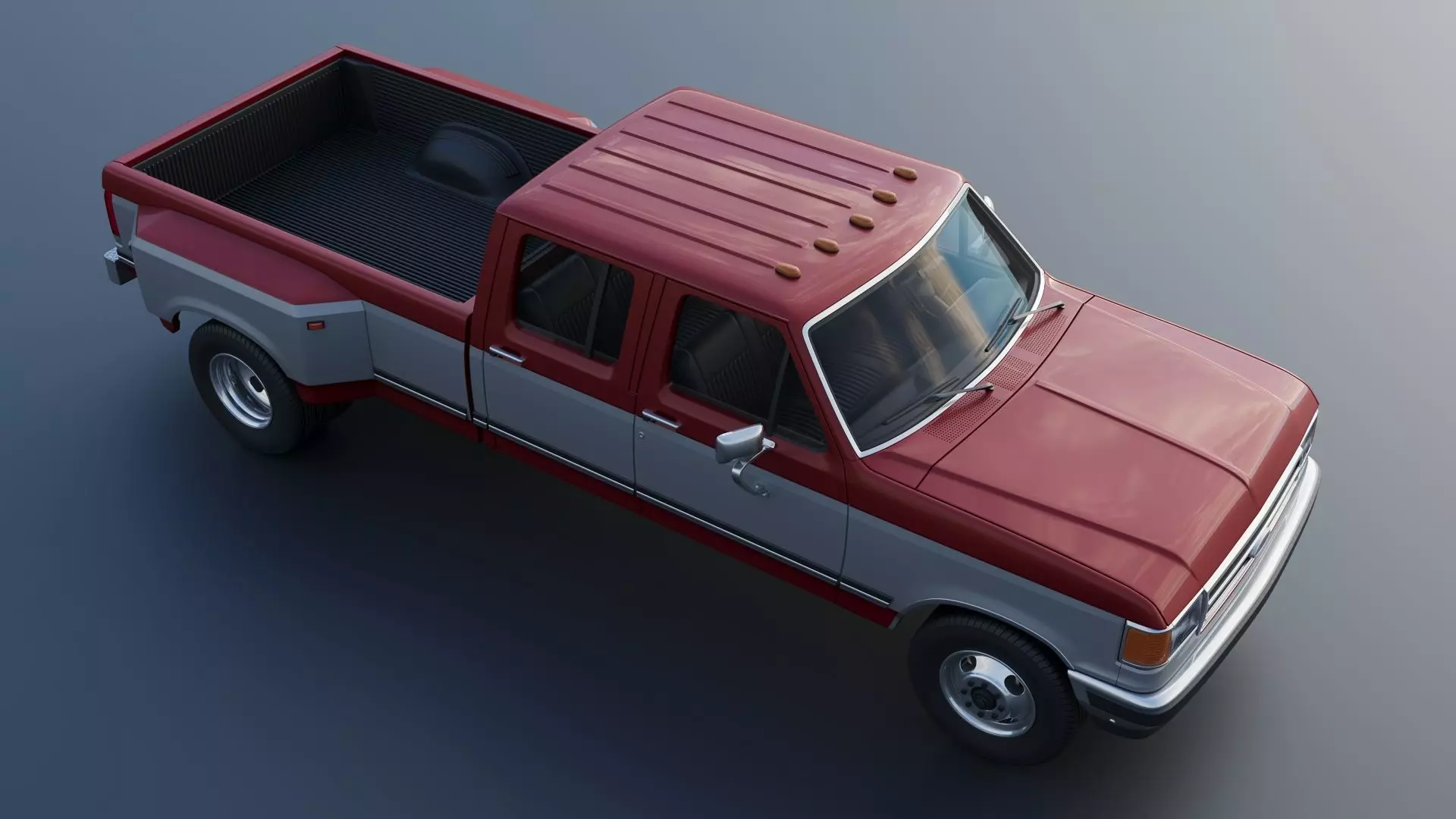 Pickup Truck F-350 Crew Cab Dually 1987 3D print model_11