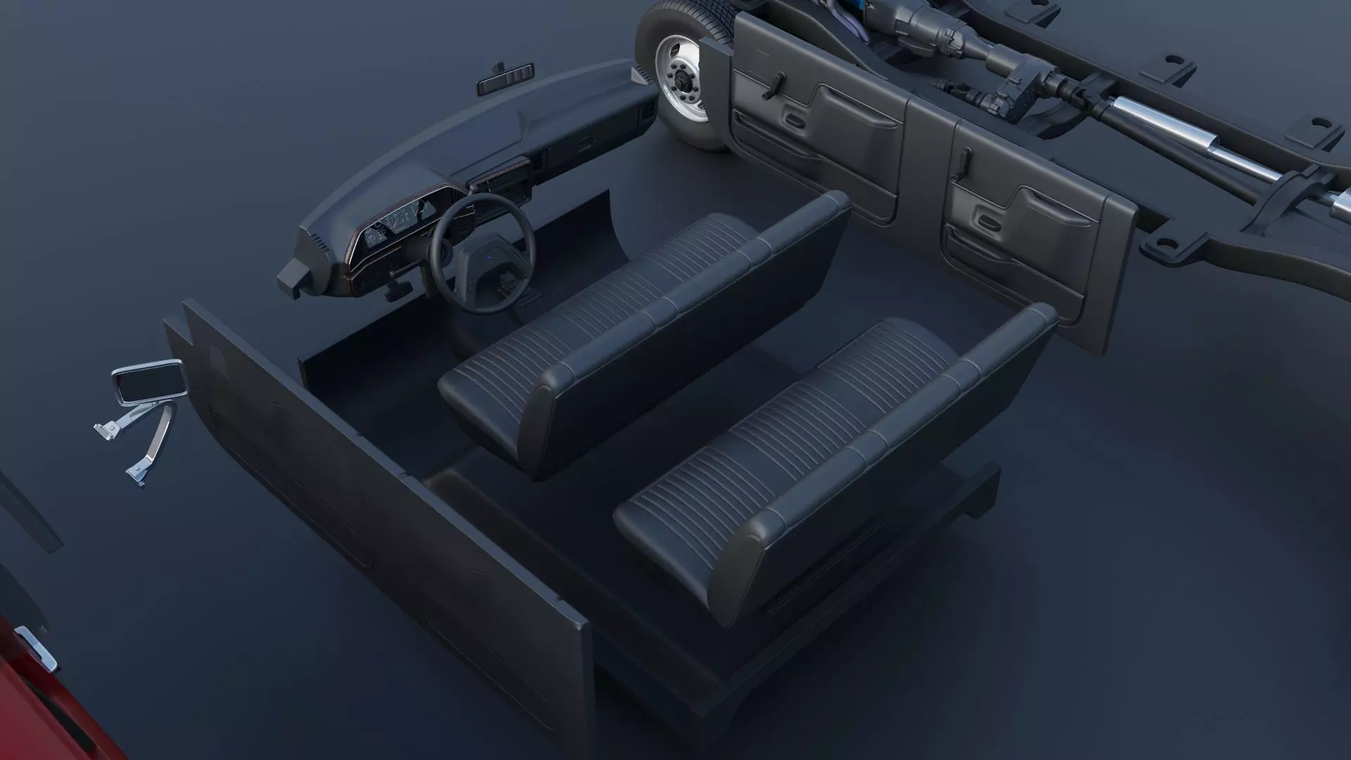 Pickup Truck F-350 Crew Cab Dually 1987 3D print model_27