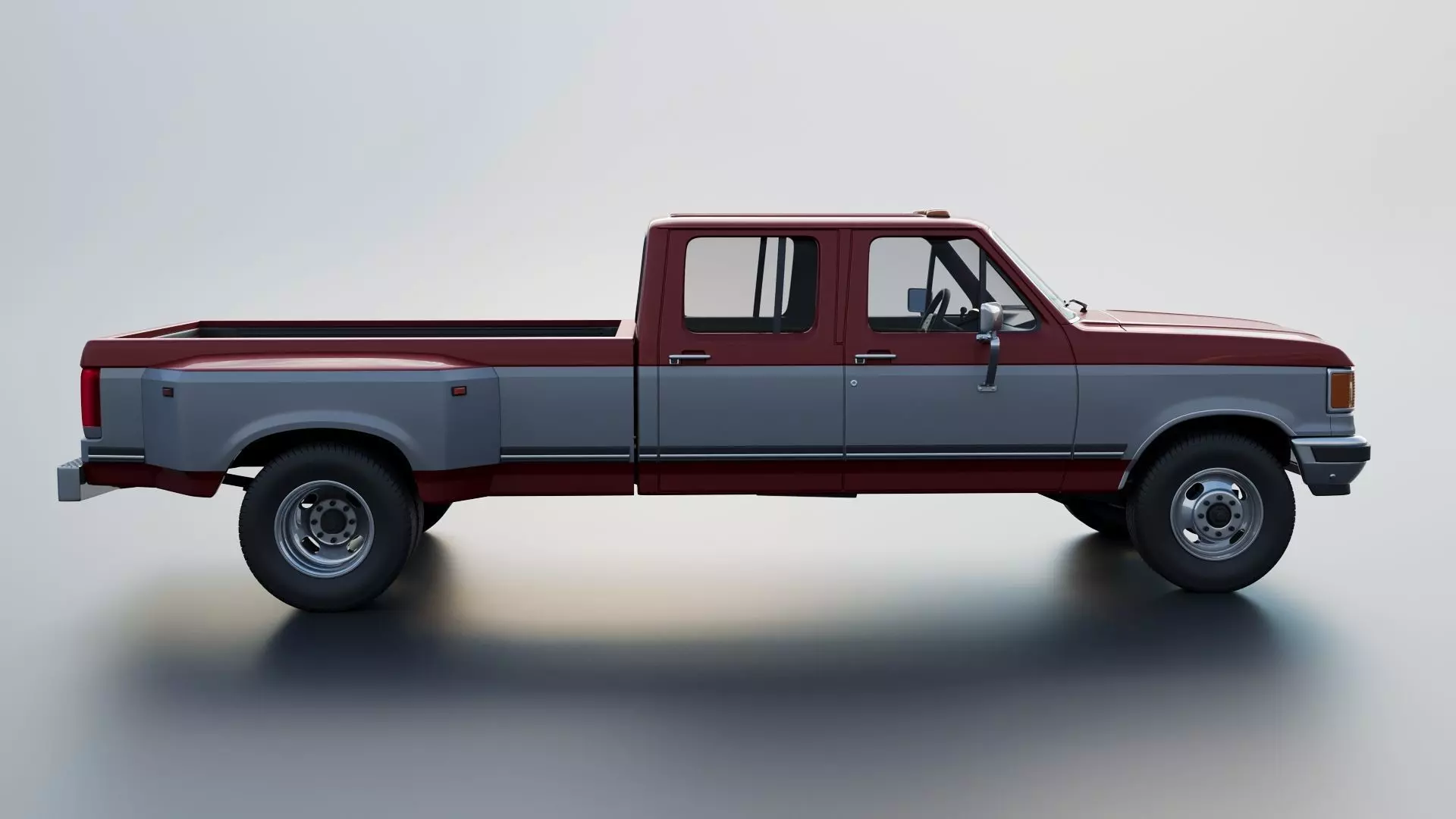 Pickup Truck F-350 Crew Cab Dually 1987 3D print model_8