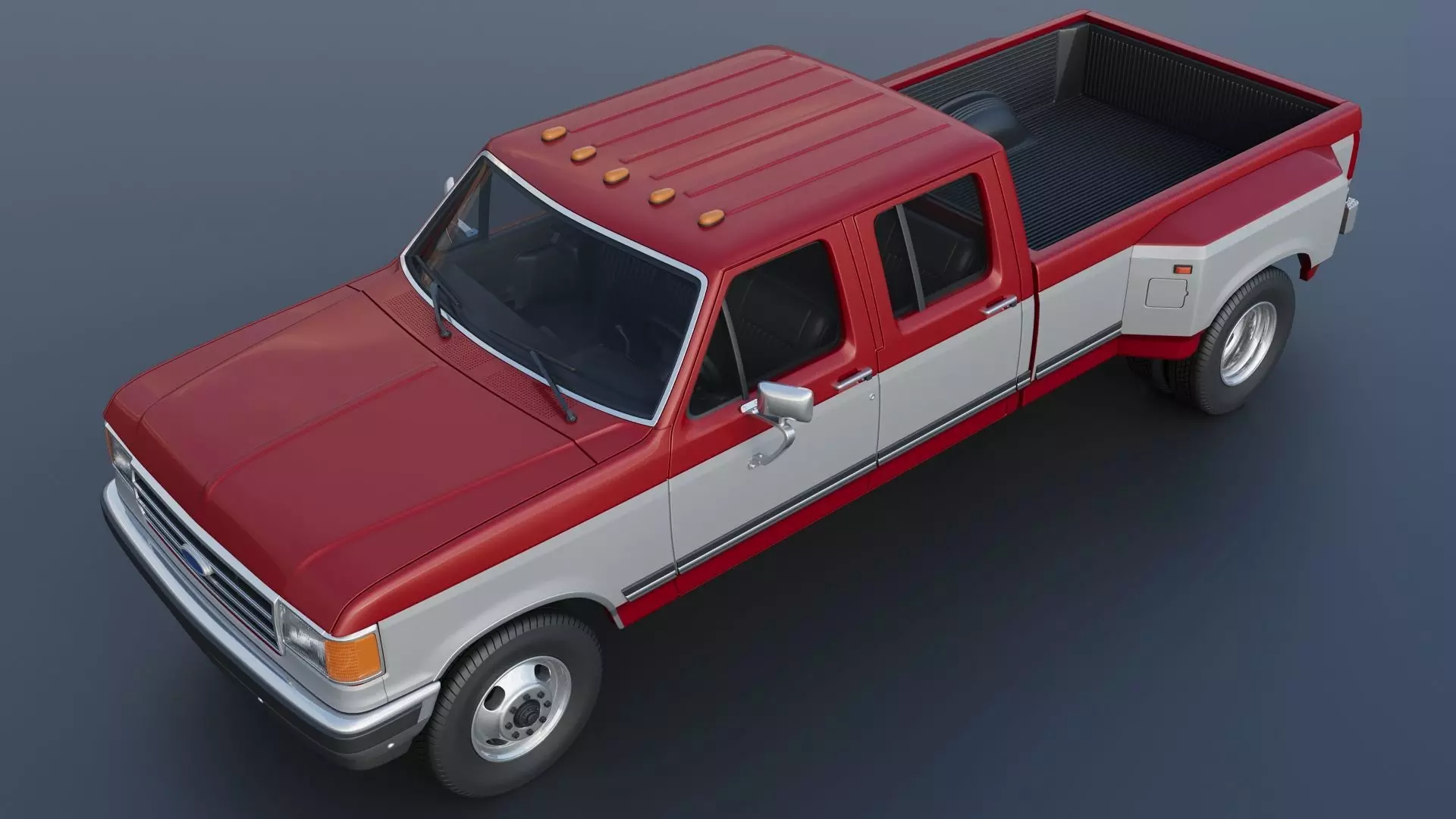 Pickup Truck F-350 Crew Cab Dually 1987 3D print model_12