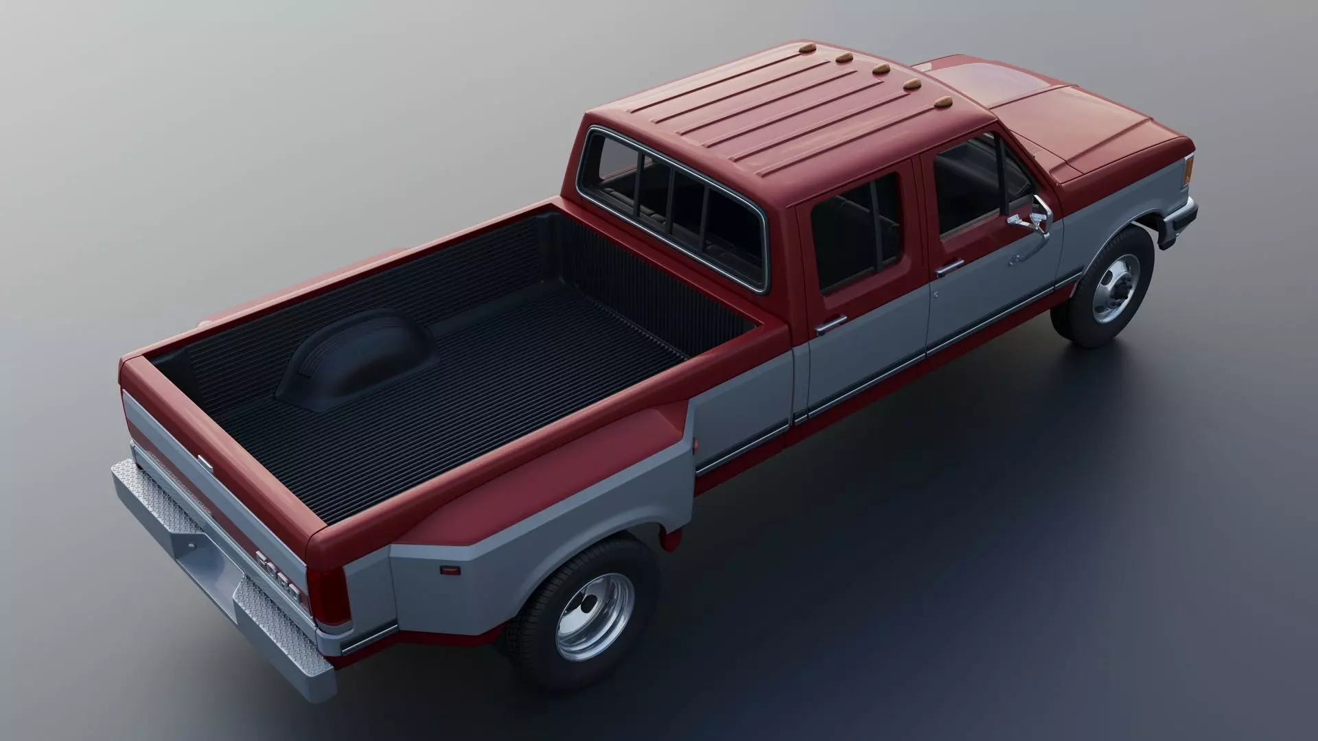 Pickup Truck F-350 Crew Cab Dually 1987 3D print model_7