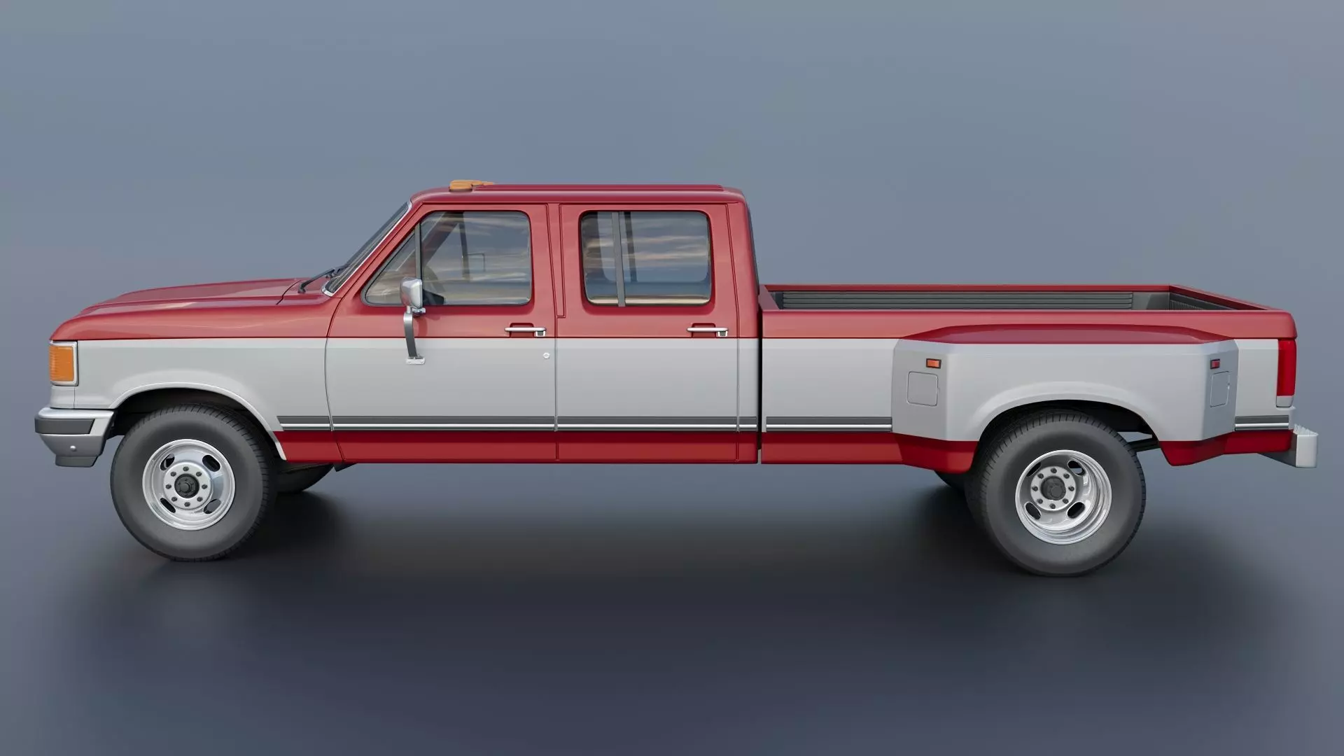 Pickup Truck F-350 Crew Cab Dually 1987 3D print model_3