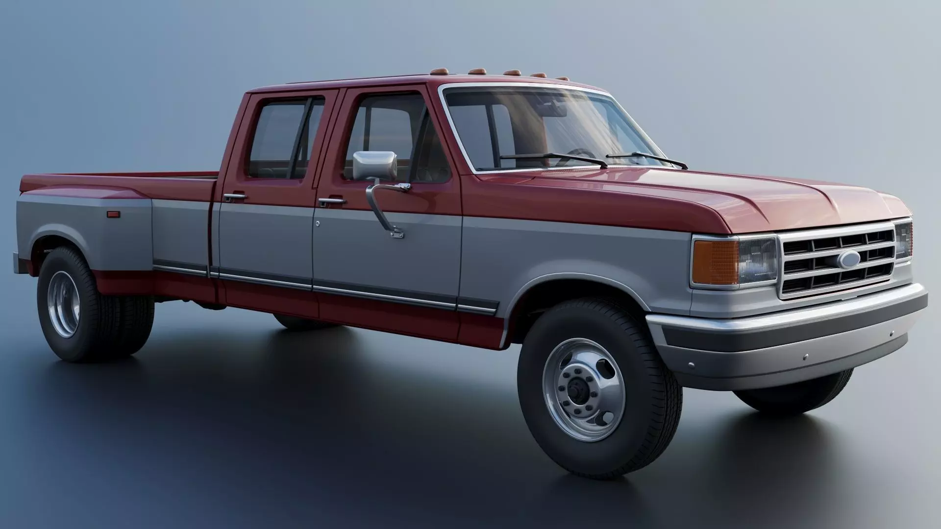 Pickup Truck F-350 Crew Cab Dually 1987 3D print model_9