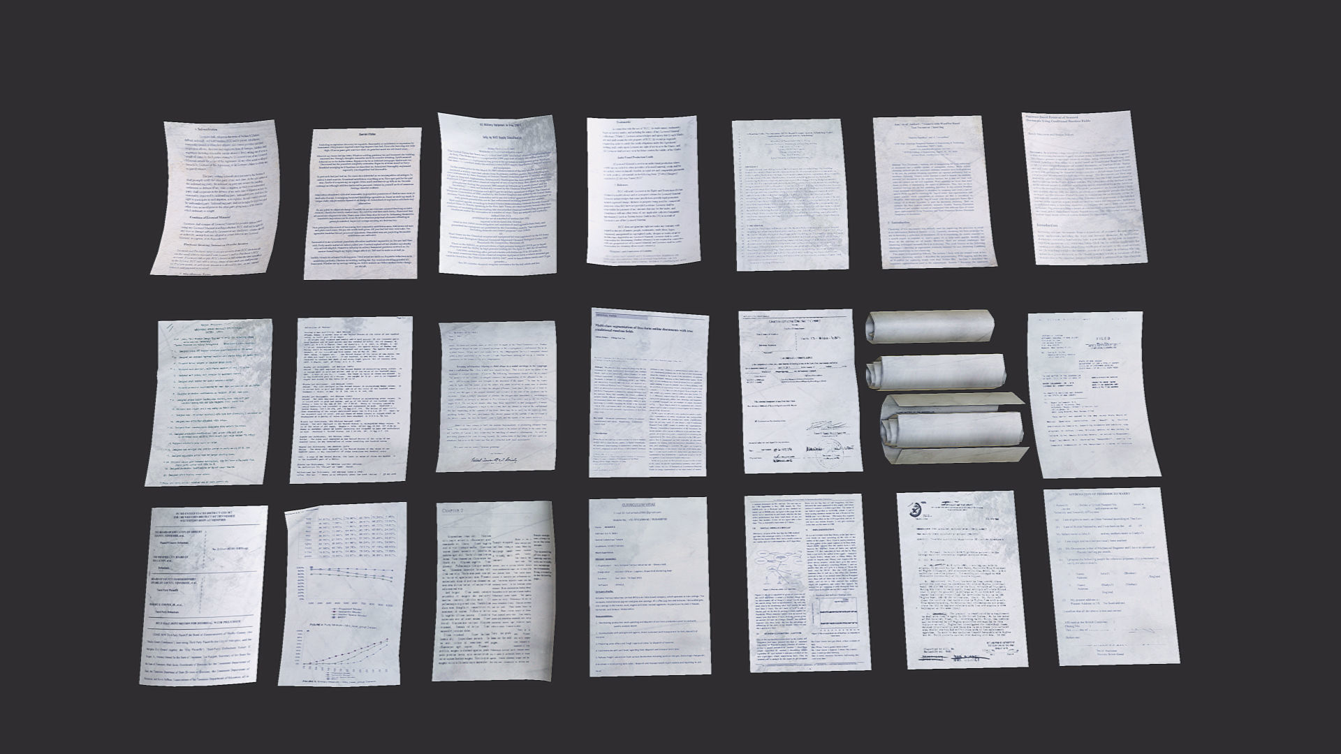Paper Debris Low-poly 3D model_4