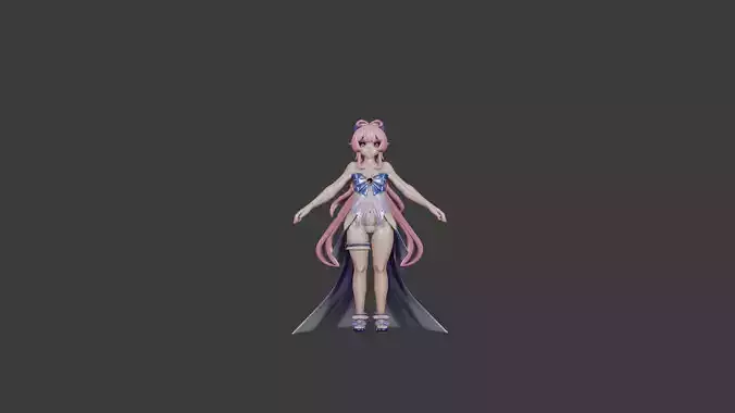 Hydro Archon  Genshin Impact 3D Character Model