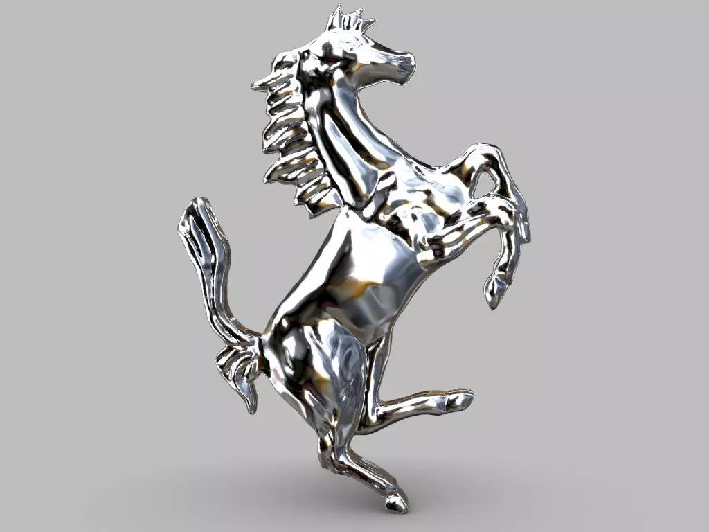 Ferrari Logo Pendant 3D print model_7