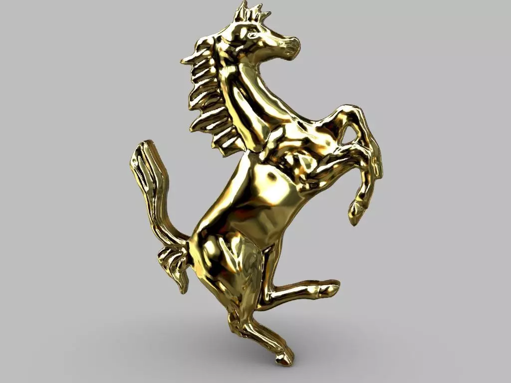 Ferrari Logo Pendant 3D print model_2