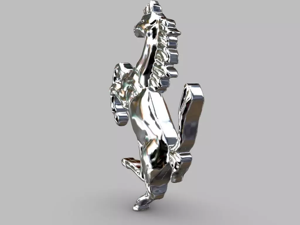 Ferrari Logo Pendant 3D print model_5