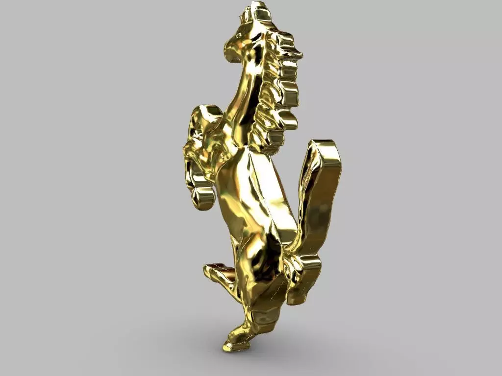 Ferrari Logo Pendant 3D print model_4