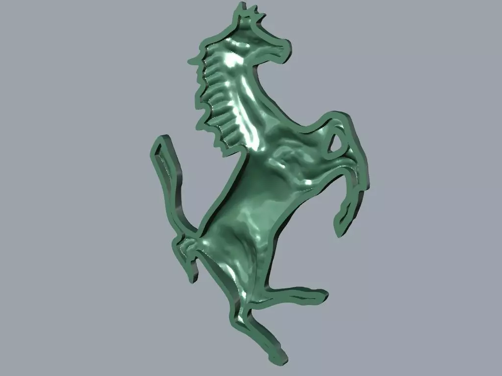 Ferrari Logo Pendant 3D print model_10