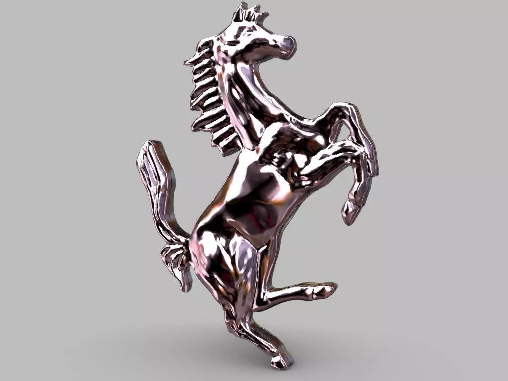 Ferrari Logo Pendant 3D print model_8