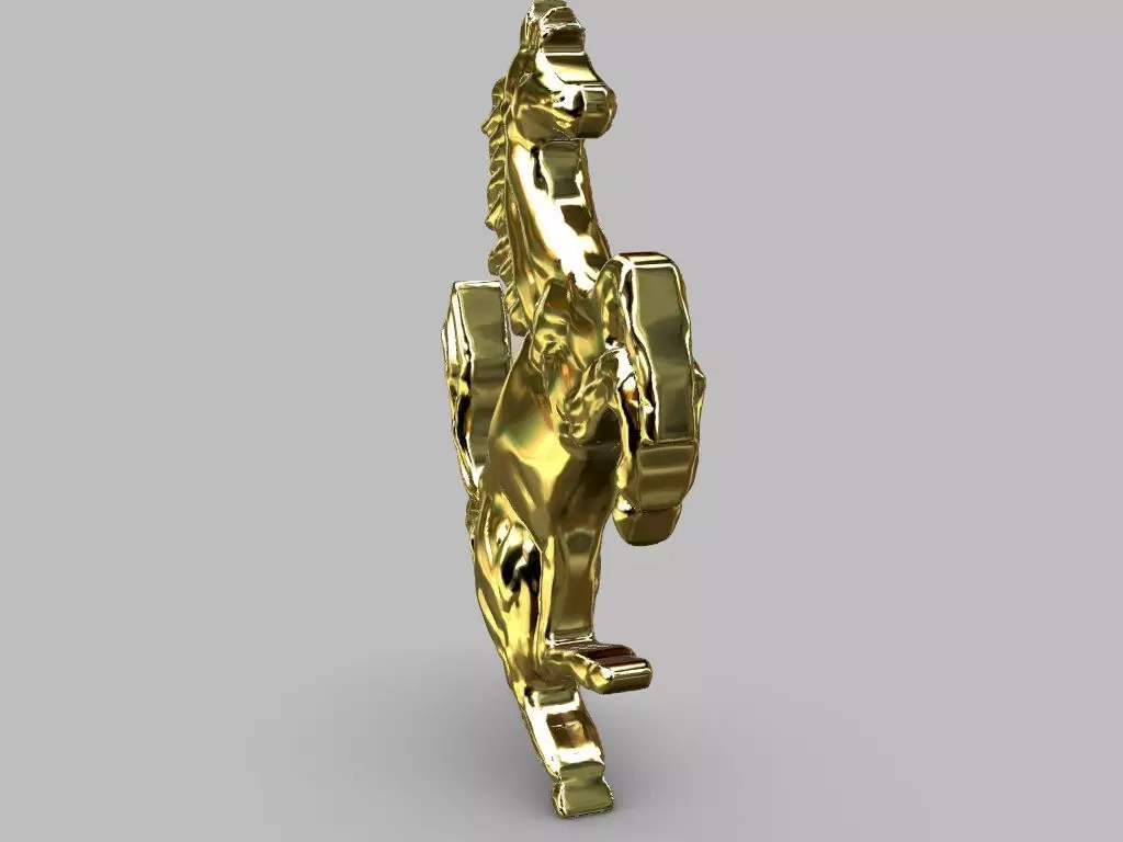 Ferrari Logo Pendant 3D print model_3