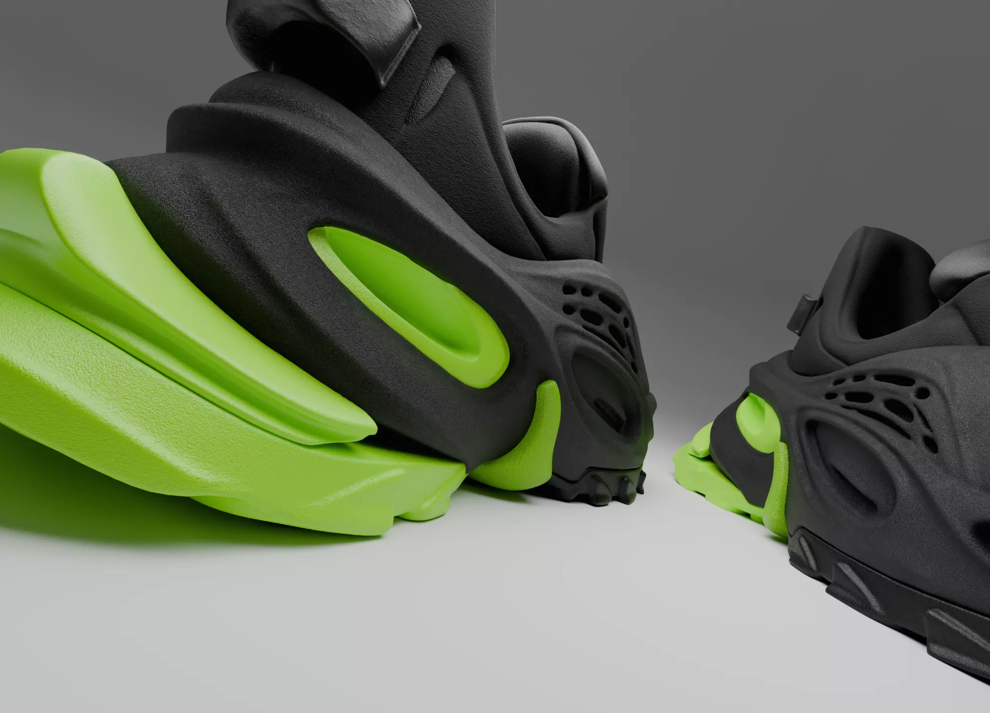 Sneaker concept Low-poly 3D model_3