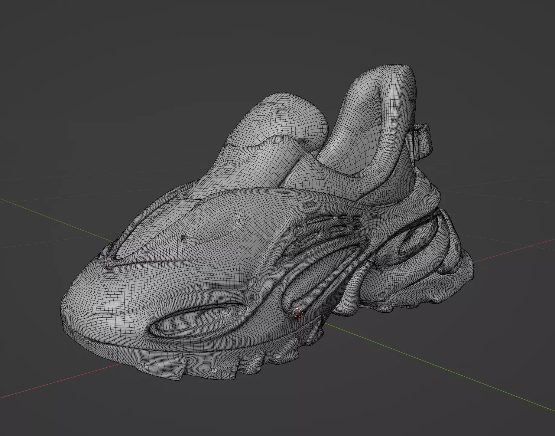 Sneaker concept Low-poly 3D model_8