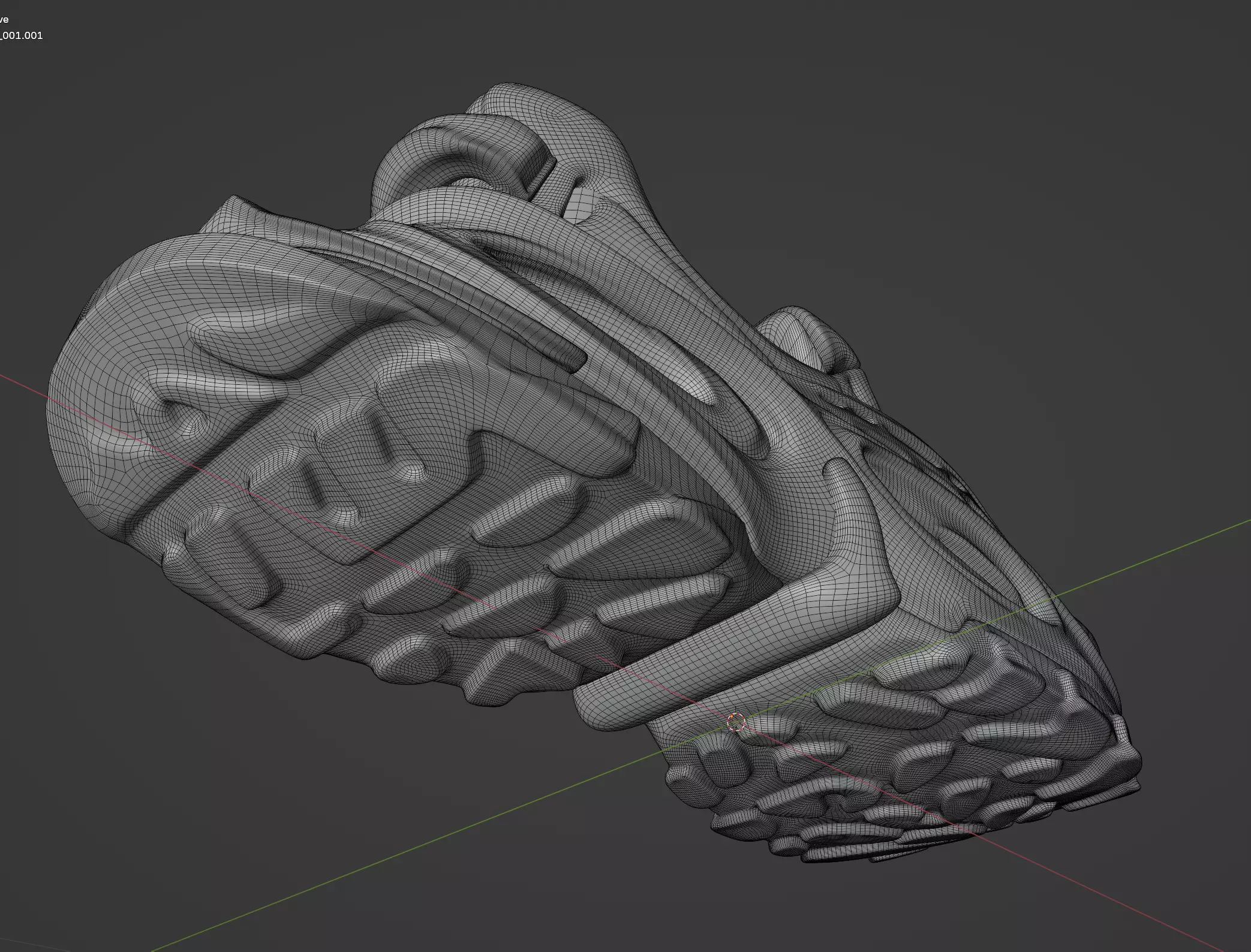 Sneaker concept Low-poly 3D model_7