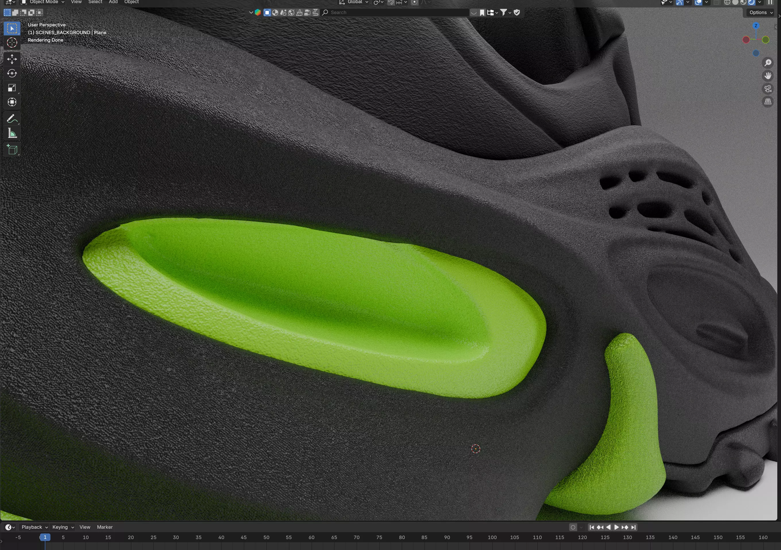 Sneaker concept Low-poly 3D model_10