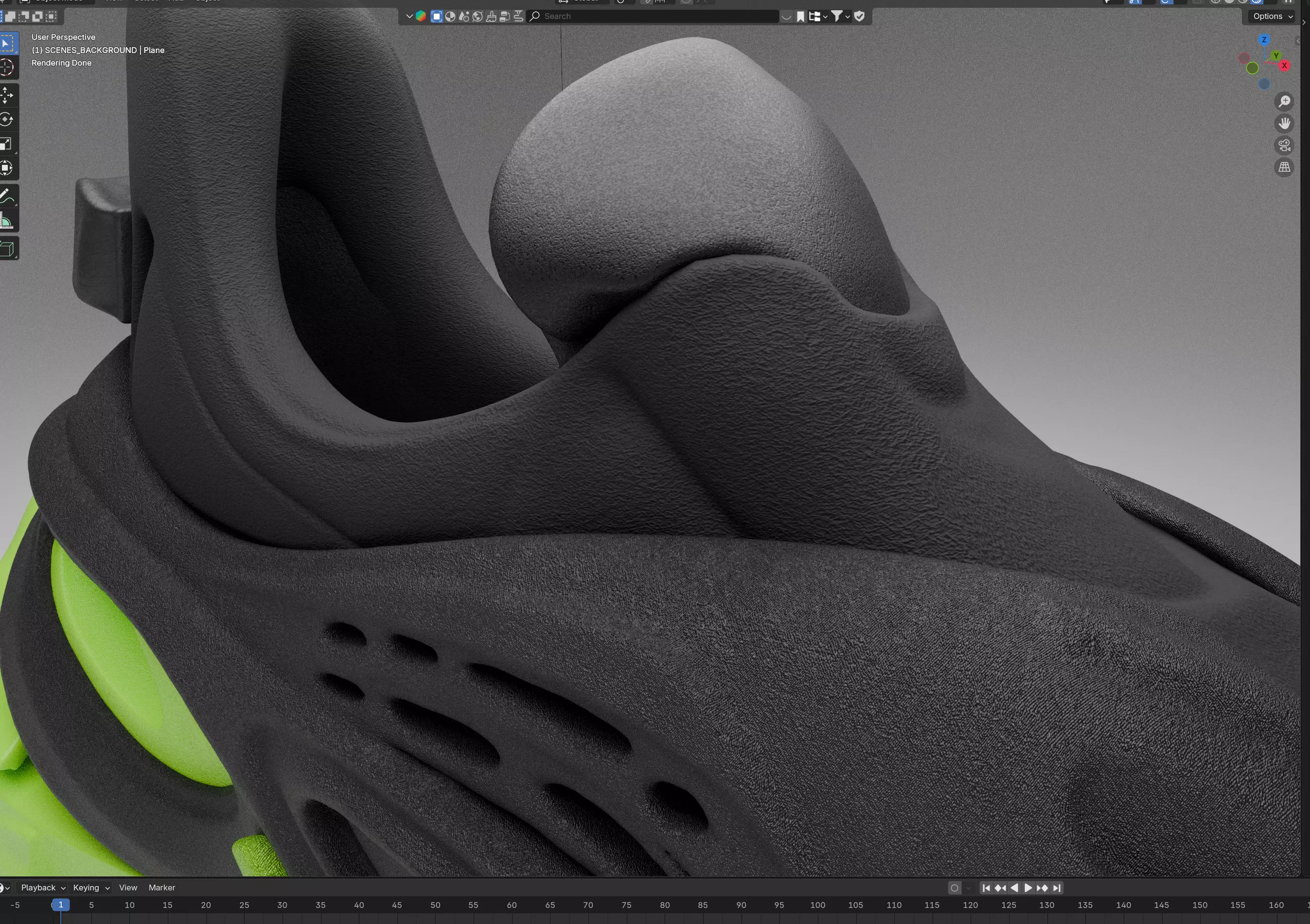Sneaker concept Low-poly 3D model_11