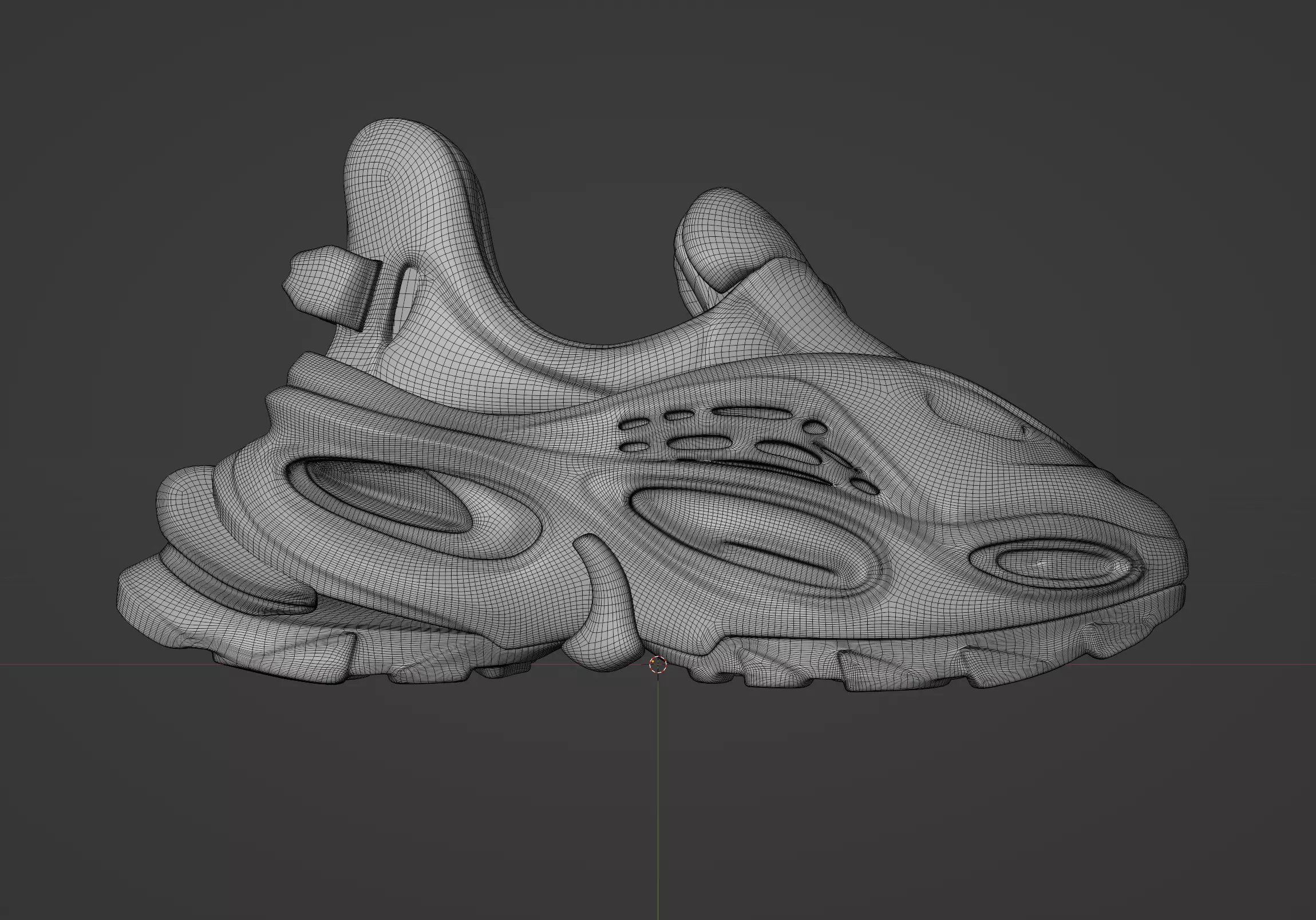 Sneaker concept Low-poly 3D model_4