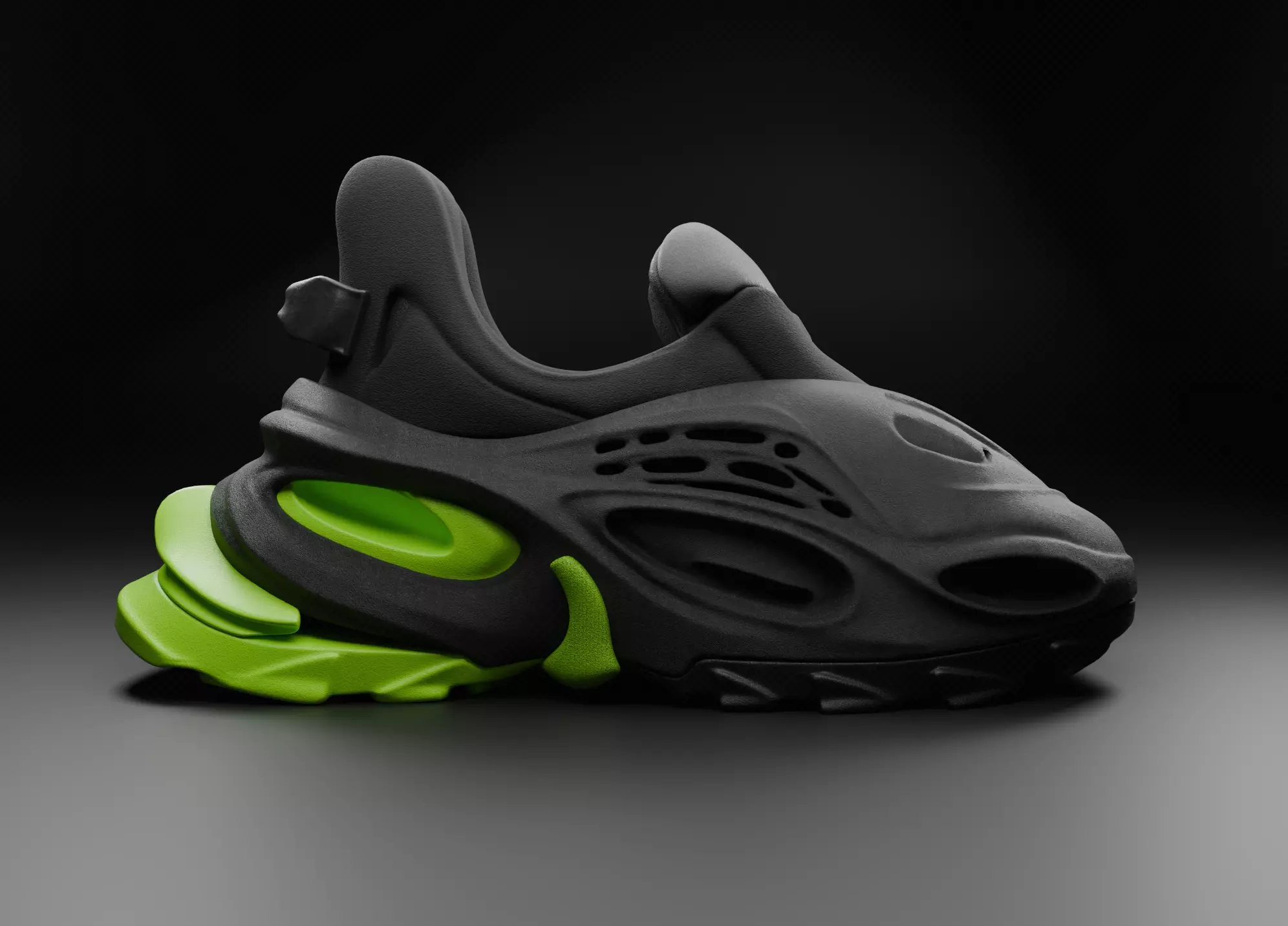 Sneaker concept Low-poly 3D model_0