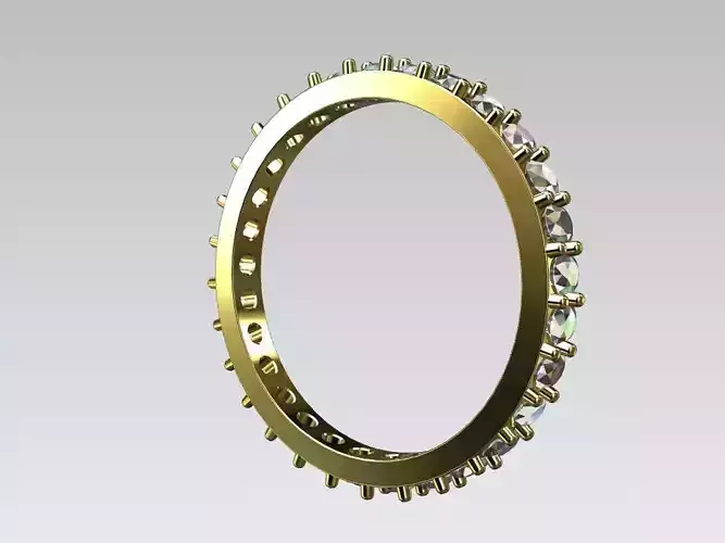 Wedding Ring with 2 30mm Stones