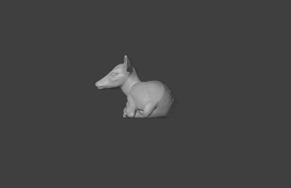 White Tailed Deer Spotted Fawn Realistic 3D model_19