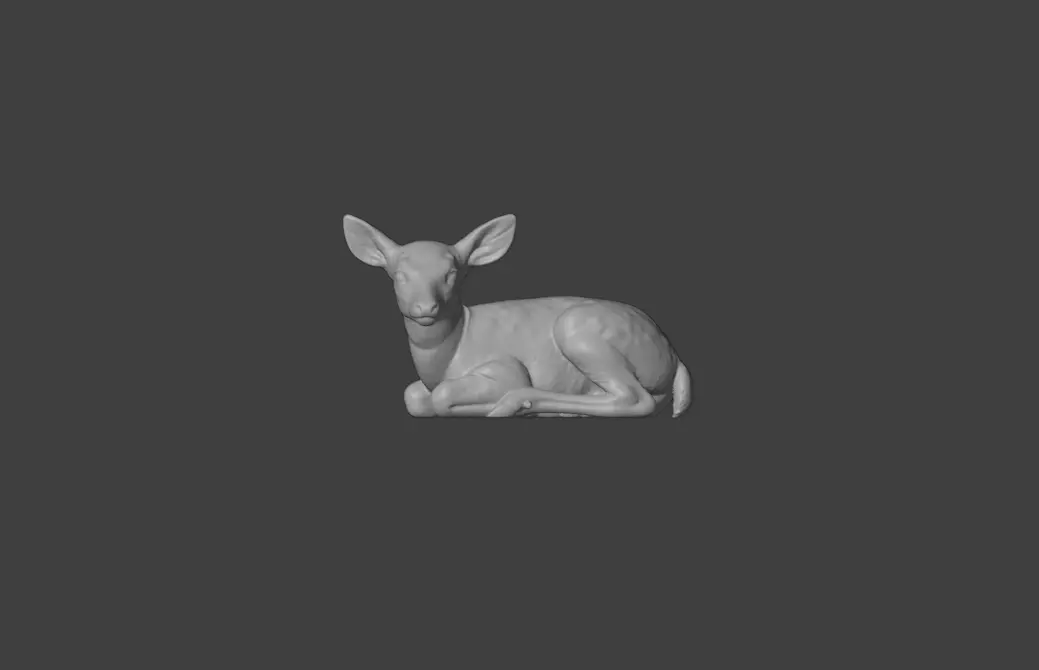 White Tailed Deer Spotted Fawn Realistic 3D model_17
