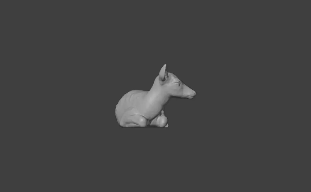 White Tailed Deer Spotted Fawn Realistic 3D model_18