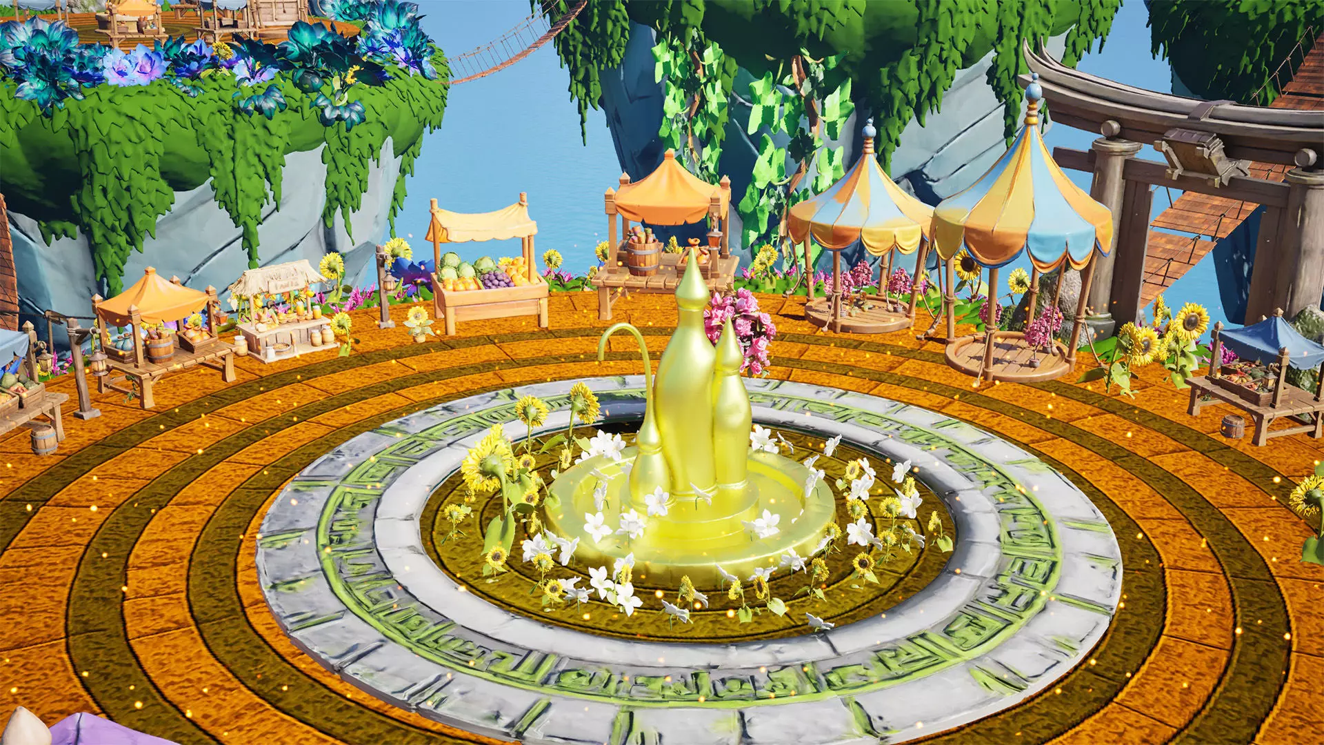 Steampunk Sky-Islands Sci-fi Game Environment Low-poly 3D model_9