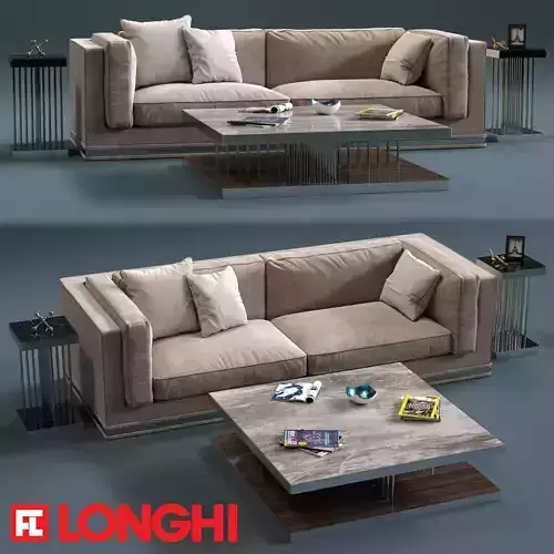 Fratelli Longhi MASON 2-Seates Sofa Low-poly 3D model