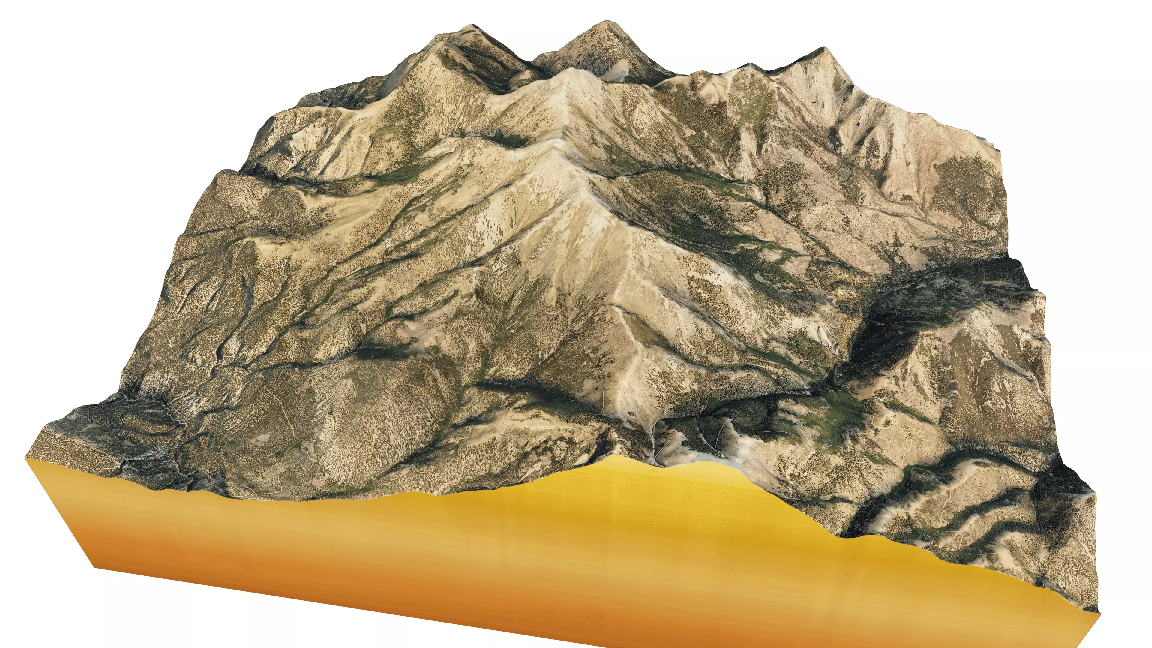 Mount Ellen 3D model terrain Low-poly 3D model_1