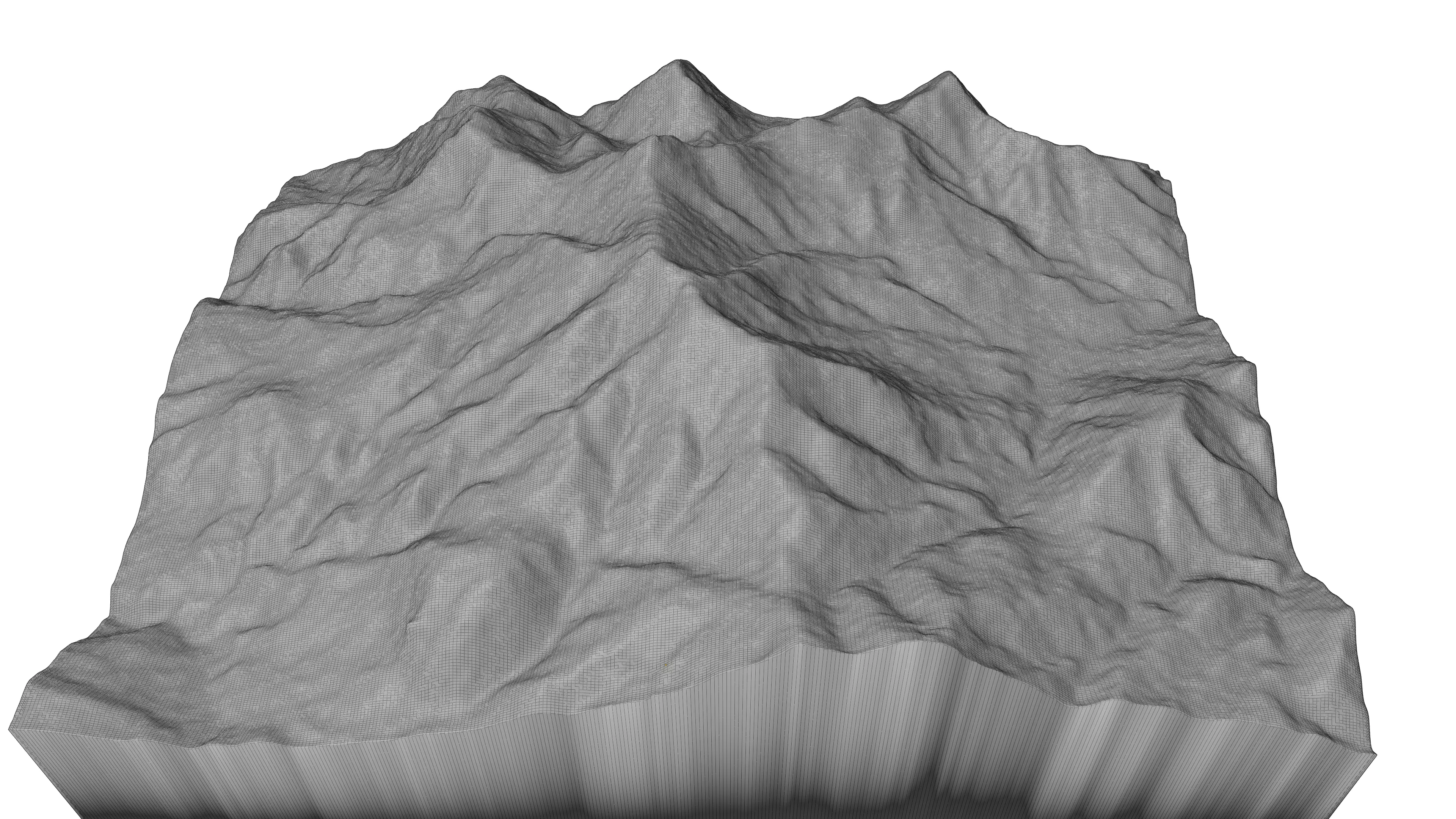 Mount Ellen 3D model terrain Low-poly 3D model_2