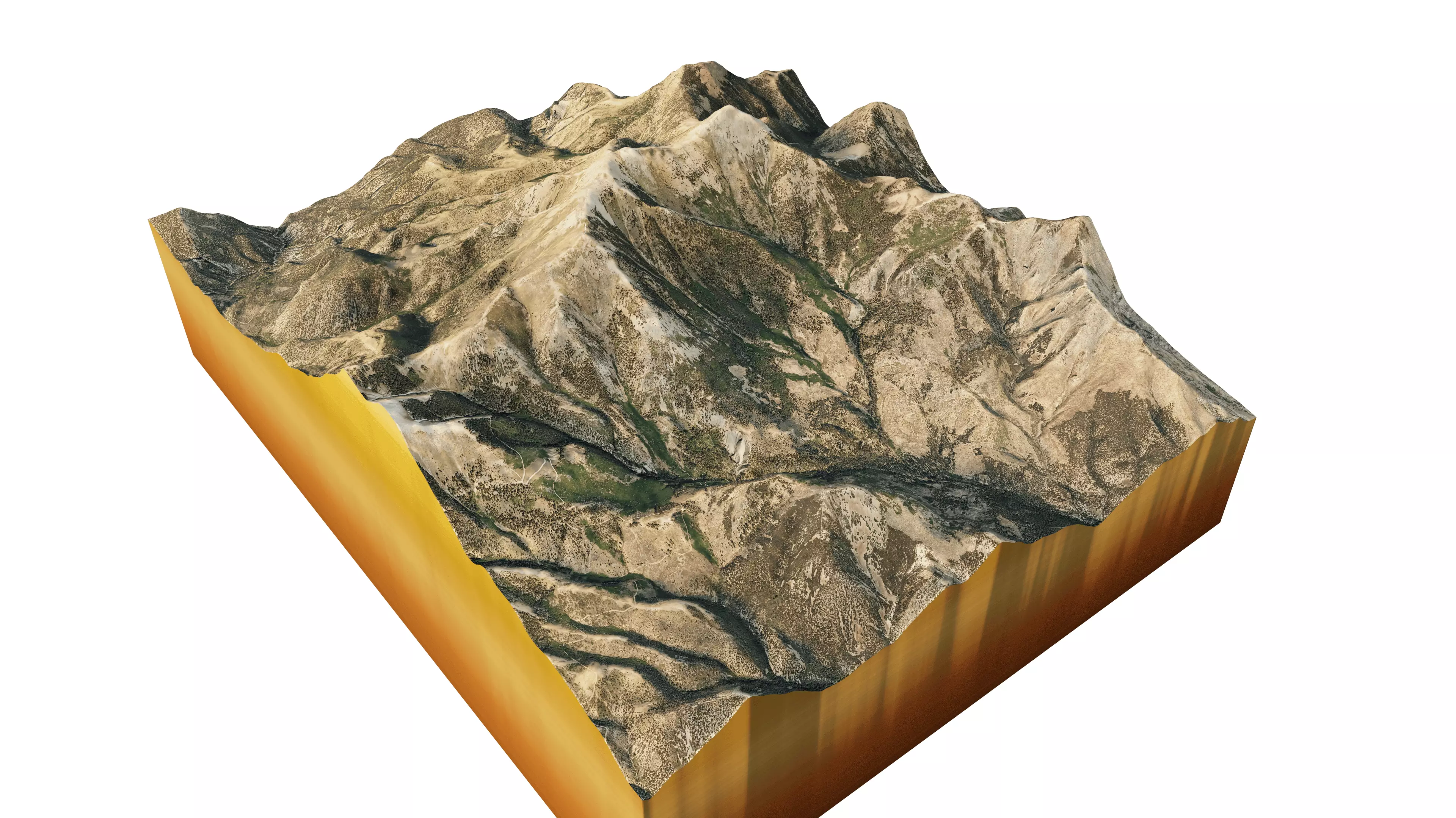 Mount Ellen 3D model terrain Low-poly 3D model_6