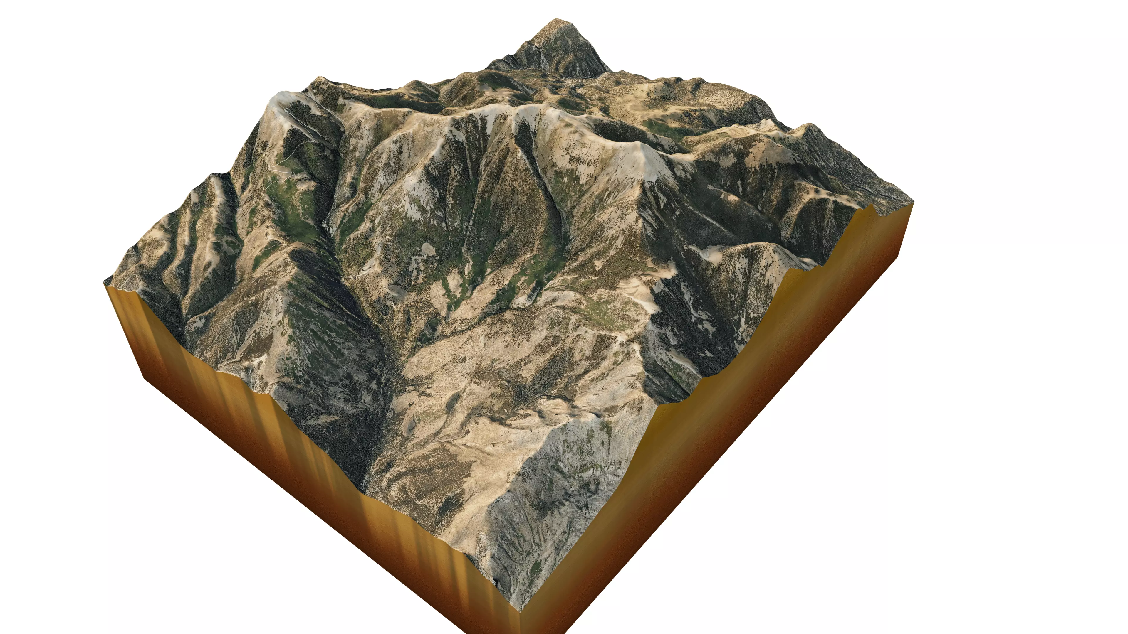 Mount Ellen 3D model terrain Low-poly 3D model_9