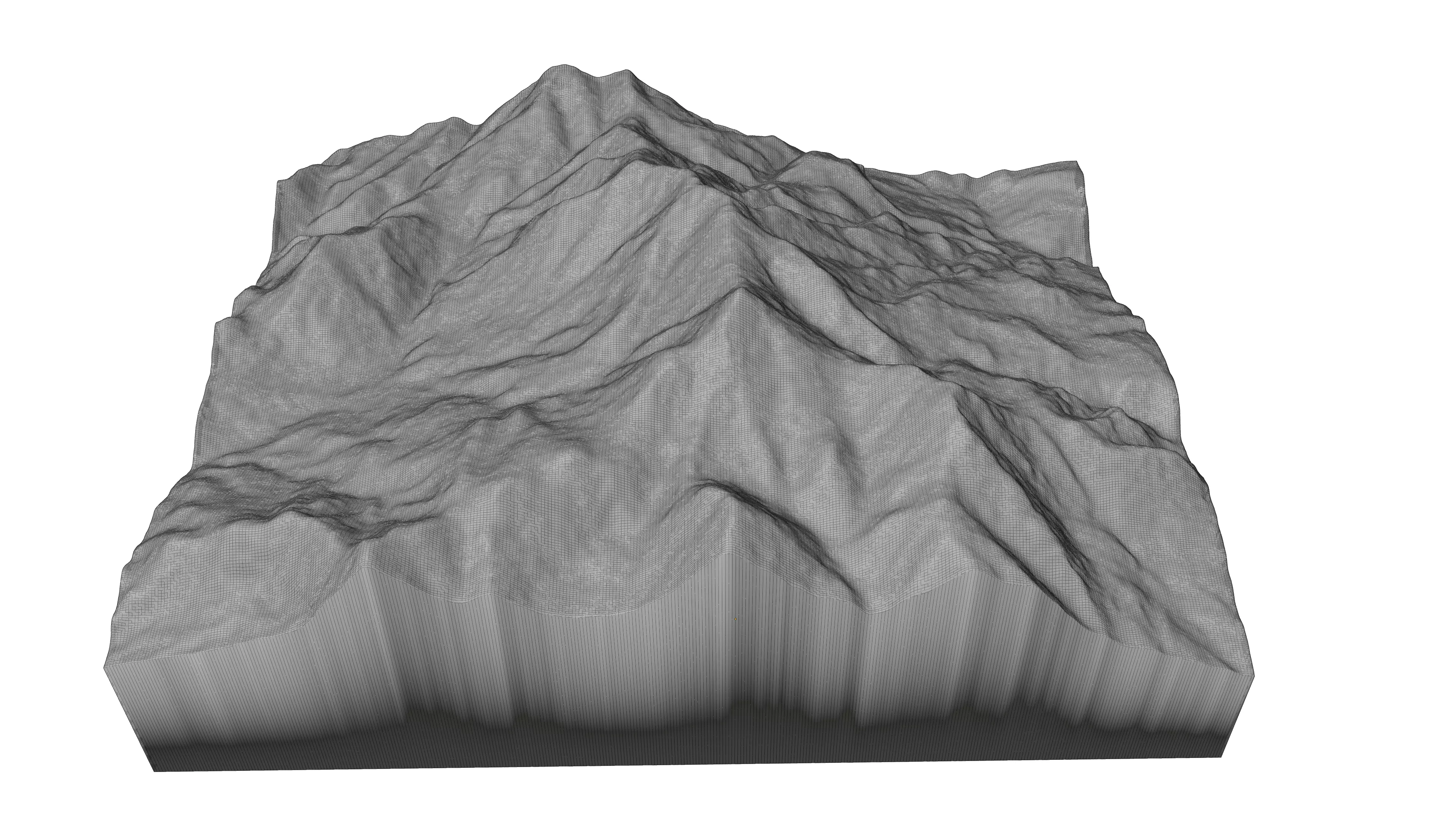 Mount Ellen 3D model terrain Low-poly 3D model_3