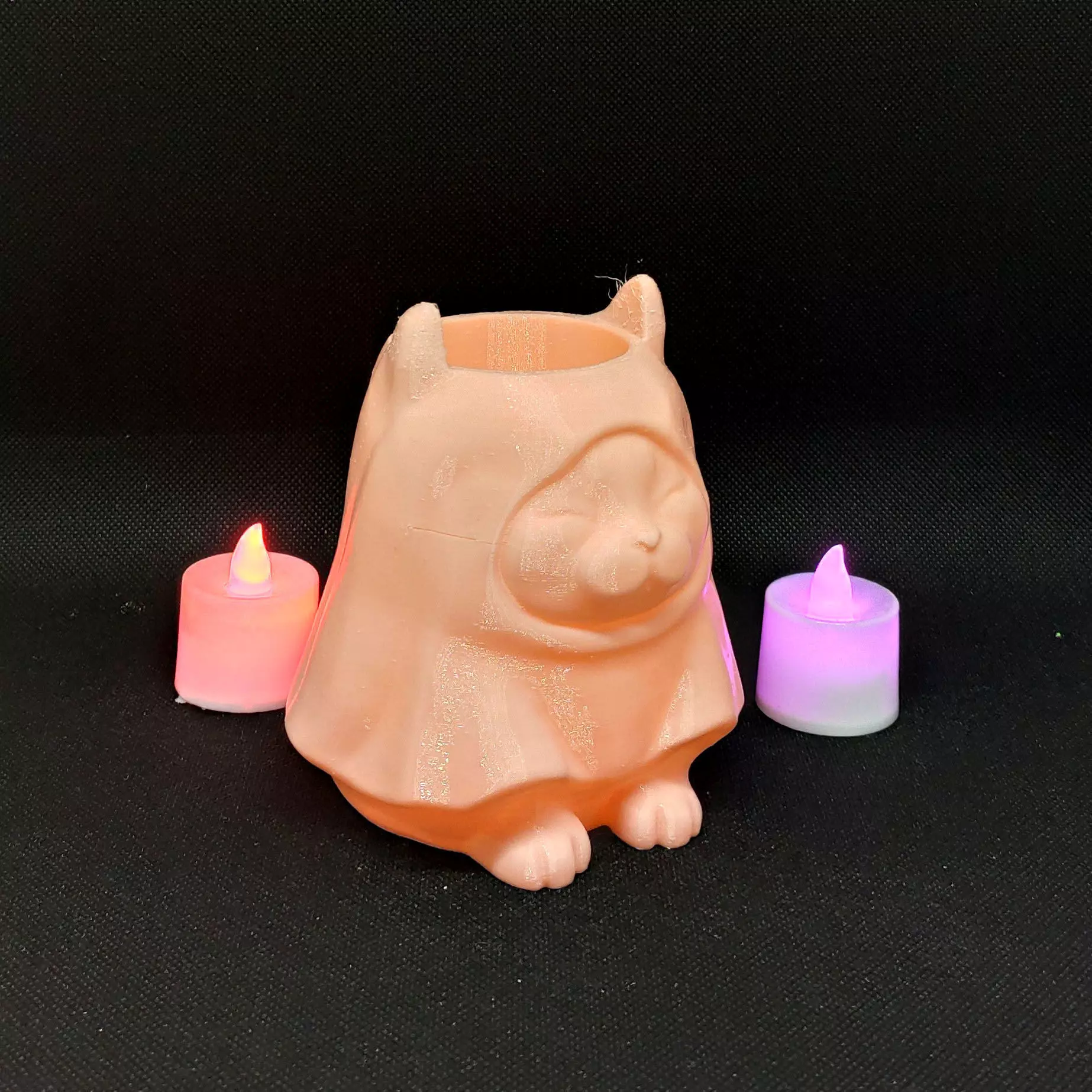 Whimsical Ghost Cat Pot  Candy Bowl Pen Holder or Tea Light Cup 3D print model_1