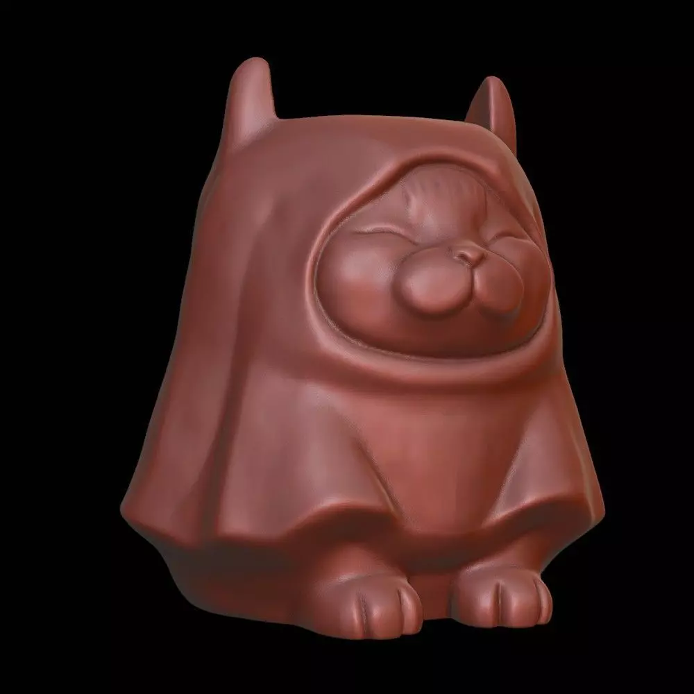 Whimsical Ghost Cat Pot  Candy Bowl Pen Holder or Tea Light Cup 3D print model_7