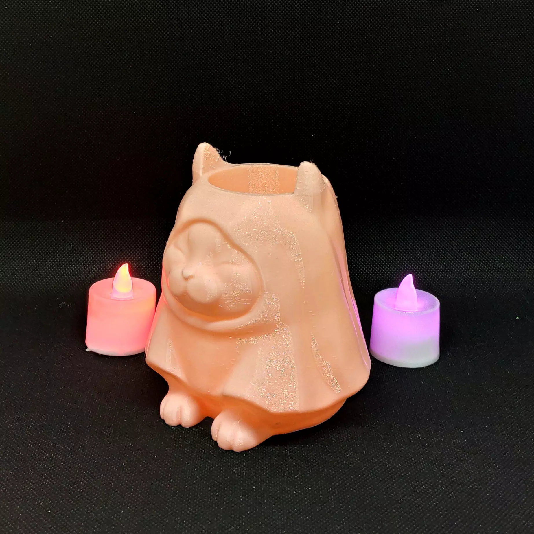 Whimsical Ghost Cat Pot  Candy Bowl Pen Holder or Tea Light Cup 3D print model_2