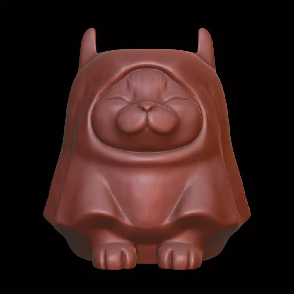 Whimsical Ghost Cat Pot  Candy Bowl Pen Holder or Tea Light Cup 3D print model_5