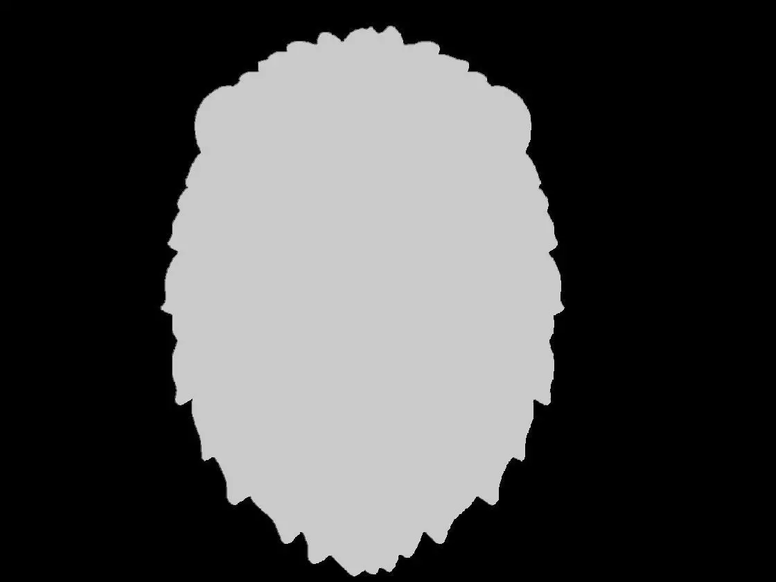 Majestic Lion Head Sculpture Relief  3D print model_4