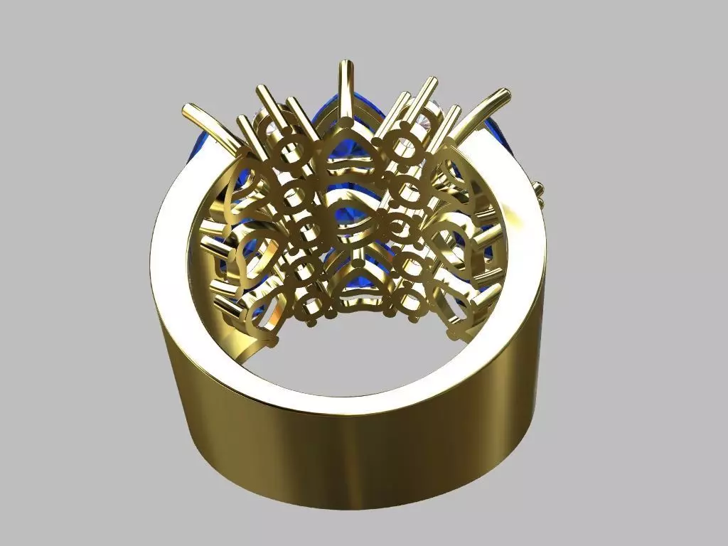 Hearts Ring 3D print model_8