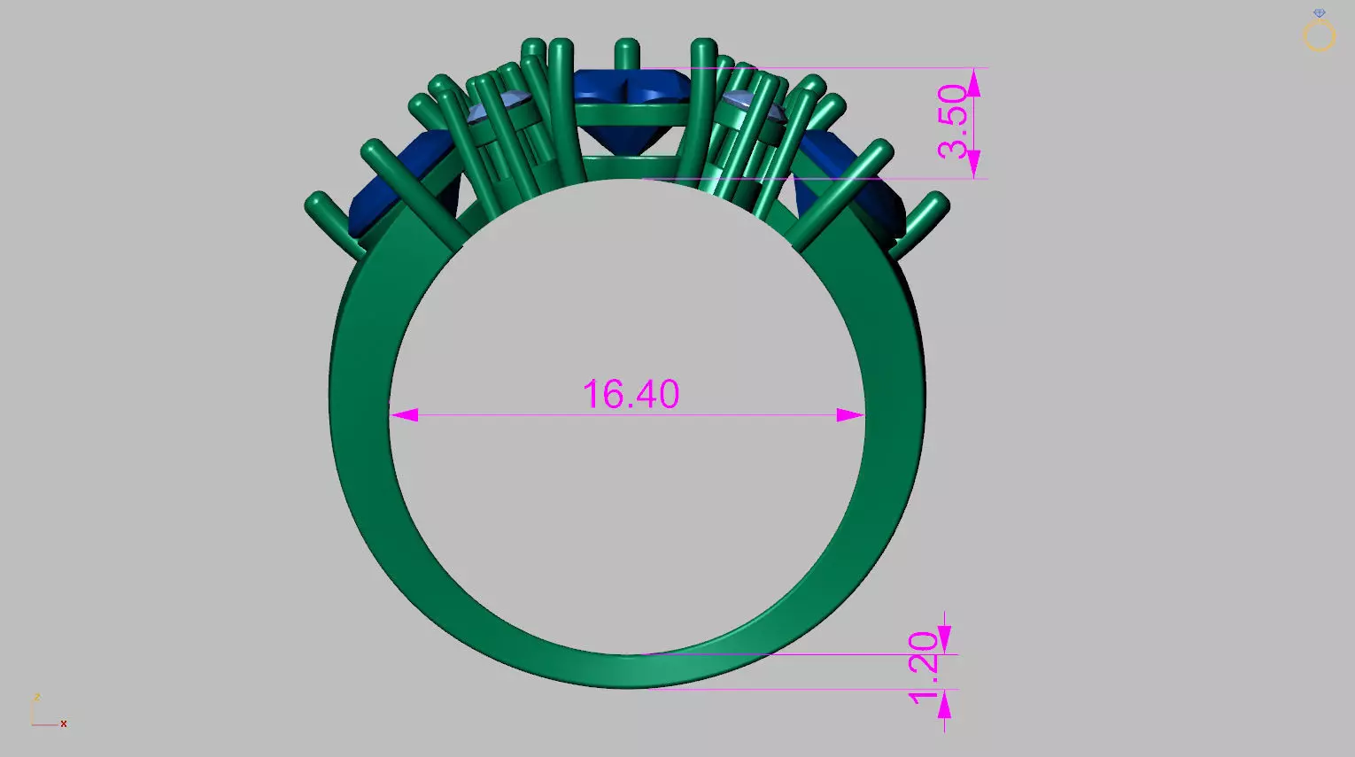 Hearts Ring 3D print model_12