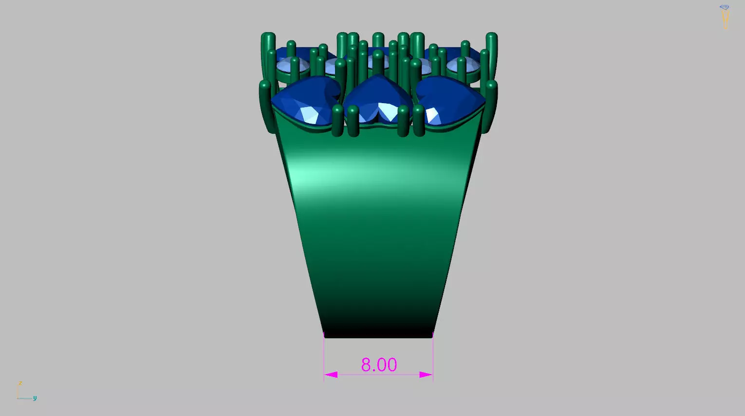 Hearts Ring 3D print model_11