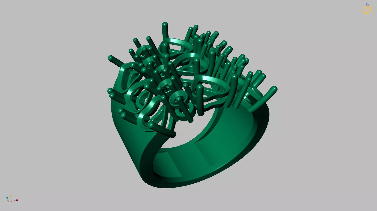 Hearts Ring 3D print model_10