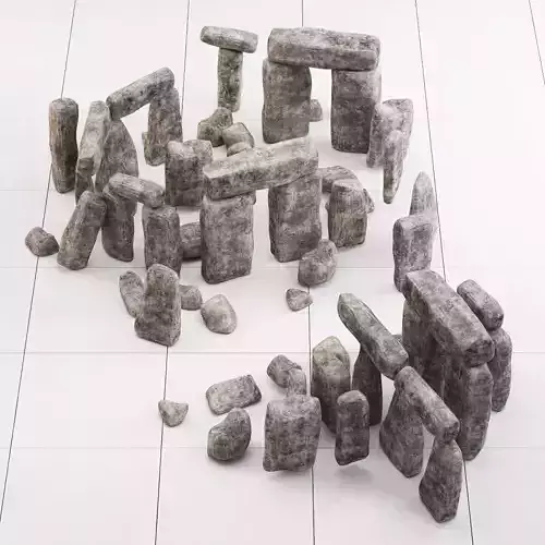 Stone block collection 3D model